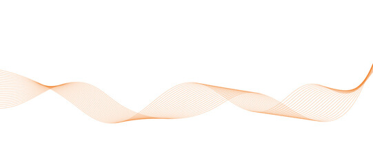 Abstract wave background. Orange wavy lines.