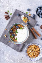 Granola with greek yogurt