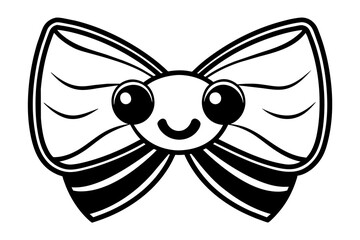 sweet-smiling-bow--style--3d-render---kawaii  vector illustration 