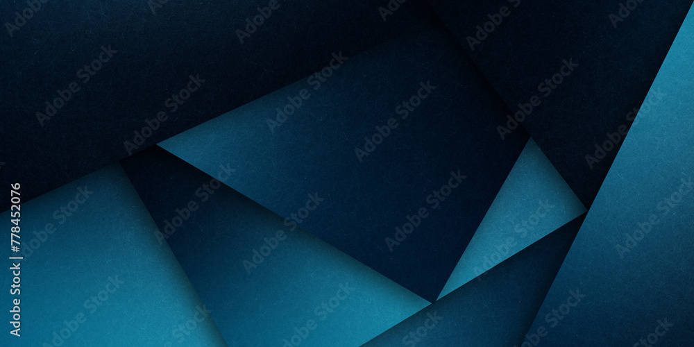 Poster abstract blue background featuring triangles and rectangles in a layered design, ideal for a modern 