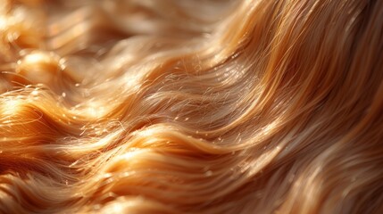a close up of a wavy hair textured with light brown and light blonde blonde hair, with light brown highlights on the top of the top and bottom part of the hair. - obrazy, fototapety, plakaty