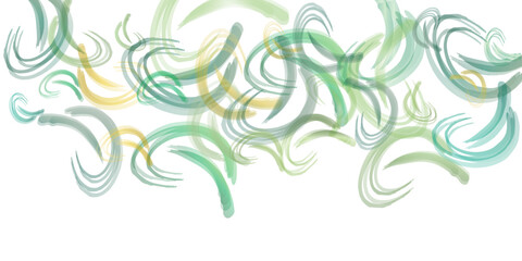 green fresh tea leaves isolated on white background