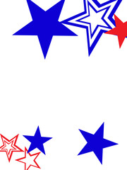 Object fountain organized from random sparcle star pictographs as fireworks.