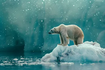 Wandaufkleber polar bear on ice © Asaad