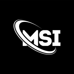 MSI logo. MSI letter. MSI letter logo design. Initials MSI logo linked with circle and uppercase monogram logo. MSI typography for technology, business and real estate brand.