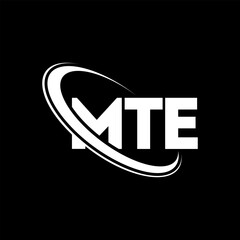 MTE logo. MTE letter. MTE letter logo design. Initials MTE logo linked with circle and uppercase monogram logo. MTE typography for technology, business and real estate brand. © mamun25g