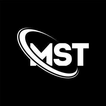 MST logo. MST letter. MST letter logo design. Initials MST logo linked with circle and uppercase monogram logo. MST typography for technology, business and real estate brand.