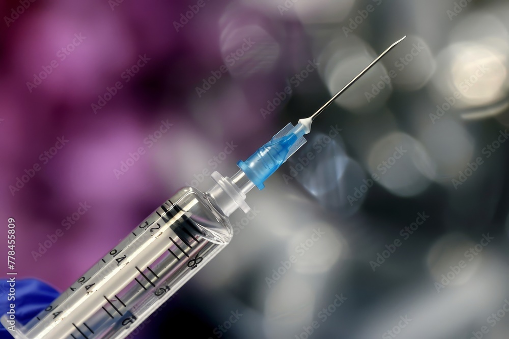 Poster elevating medical practices with advanced tools: the use of sterile needles and efficient vaccinatio