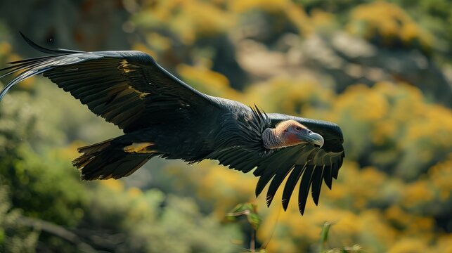 Majestic California Condor in Flight