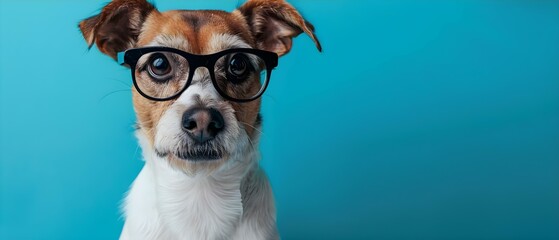 Insightful Pup Ponders Political Landscape. Concept Political satire, insightful dog, pondering pets - obrazy, fototapety, plakaty