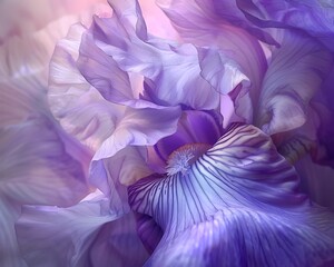 Ethereal Purple Iris A Touch of Elegance and Tranquility in Natures Palette