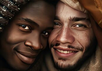 visual showing the friendship and equality of colors and races