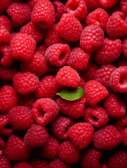 close up of raspberries