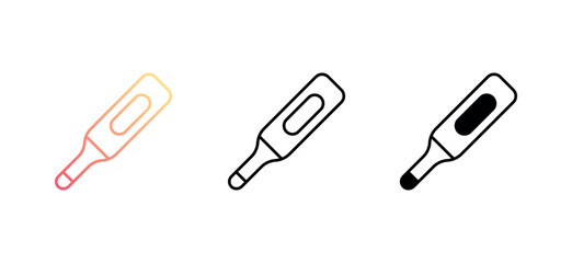 Thermometer icon design with white background stock illustration