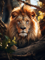Fototapeta premium lion in the zoo