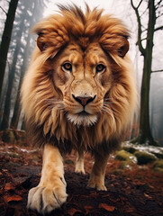 Naklejka premium portrait of a lion