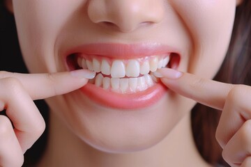 Healthy Gum of Young Woman. Concept for Dental Care, Dentistry and Oral Health