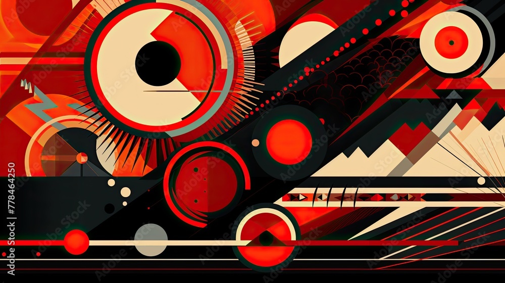 Fototapete abstract vector design featuring intricate geometric shapes, seamlessly blending together to create 