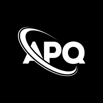 APQ logo. APQ letter. APQ letter logo design. Initials APQ logo linked with circle and uppercase monogram logo. APQ typography for technology, business and real estate brand.