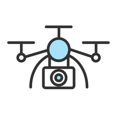 Aerial UAV cartoon color Icon pack