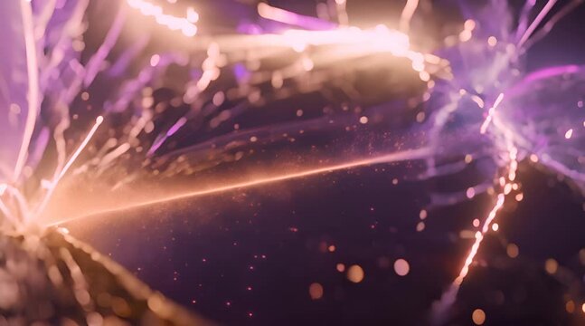 sparks from the grinder