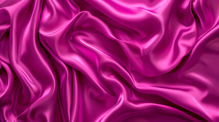 silk background. pink silk background. close-up of a luxurious, rich satin pink  fabric with light reflecting off its smooth, undulating waves, creating a sense of depth and texture.	