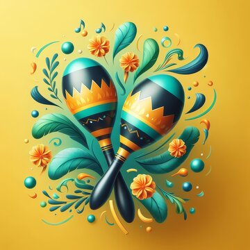 Composicion con simbolo mexicano. fondo uniforme