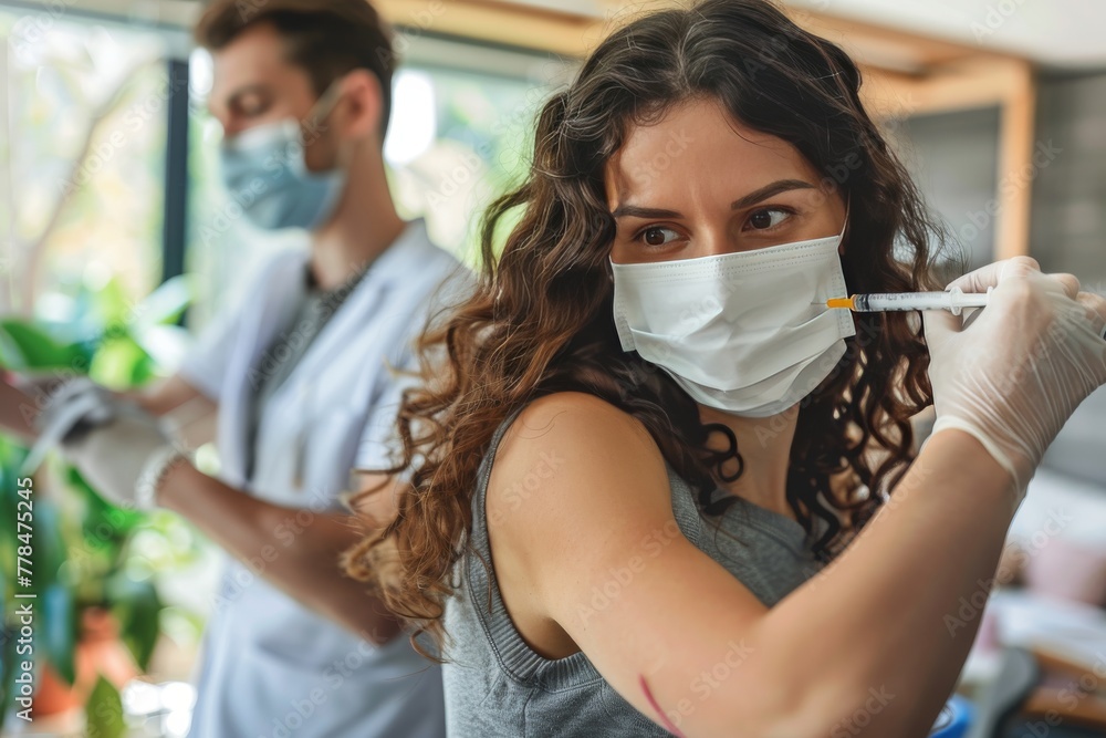 Poster revolutionizing public health with vaccine administration: strategies for disease control, health mo