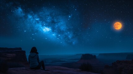 Fototapeta premium moon and stars