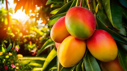 Mangoes in garden