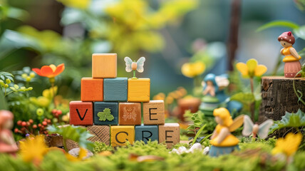 Photo of colorful toy blocks and figures