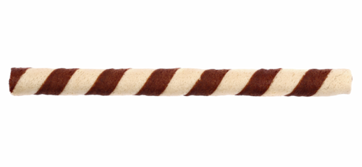 Wafer cookie stick with cocoa isolated on white, clipping