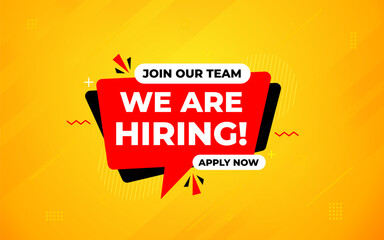 We are hiring banner template, Hiring Banner for business, marketing and advertising. Vector illustration.