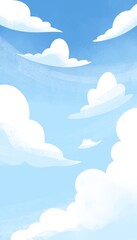 Lightness and airiness: illustration of delicate white clouds.