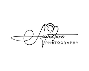 Best Signature photography watermark Font Calligraphy Logotype Script Font Type Font lettering handwritten with camera icon