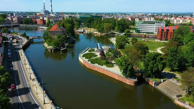 Tamka Wyspa Daliowa Wroclaw Island Aerial View Poland