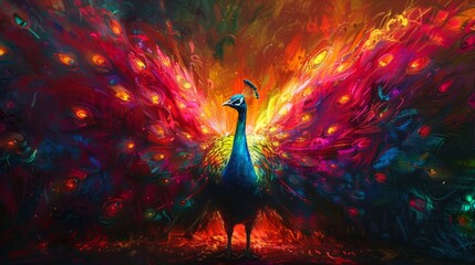colorful peacock - 778484255
