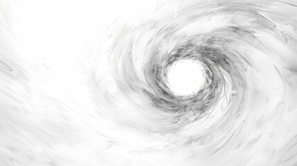 Obraz premium A swirling vortex of negative space against a stark white background. (Visualize emptiness as a force)