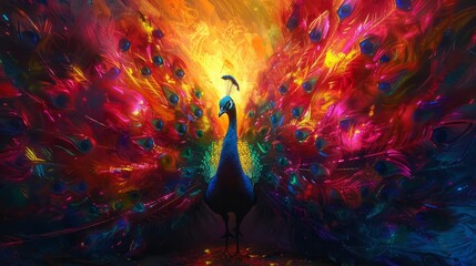 colorful peacock - 778485257