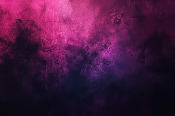 Dark and Moody Abstract Background with Magenta and Black Gradient, Grainy Noise Texture, and Glowing Highlights, Digital Painting