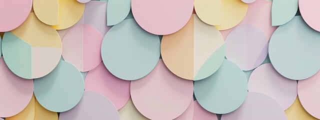 A textured background made of overlapping geometric shapes in pastel tones. - obrazy, fototapety, plakaty