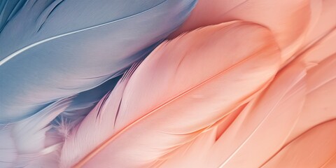 Softly colored feathers rest against an abstract, pastel-painted canvas, evoking a sense of calm and creativity..