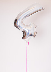 gel ball number 4 on a white background. Holiday, birthday
