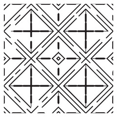 Monochrome Square Line Pattern Vector Illustrator