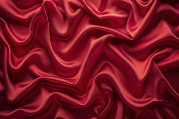 Red satin fabric as a beautiful background - 778493419
