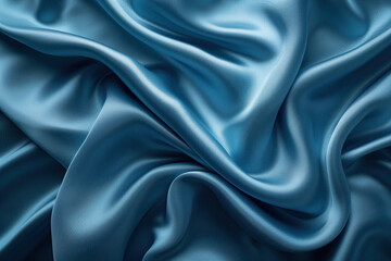 Blue satin fabric as a beautiful background - 778493445