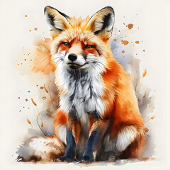 Fototapeta premium painting of a fox 