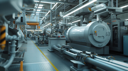 A plastic extrusion facility with extruders and cooling systems, momentarily inactive but ready to produce plastic profiles and tubes