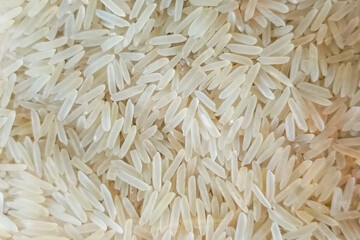 white rice background, Basmati Rice closeup stock photo