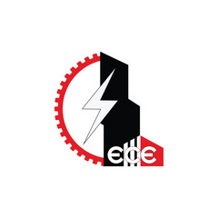 logo design electric company and industrial elements red and black egypt flag